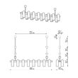 Candelabru modern cu 16 brate din alama masiva si abajururi din sticla opal, Odyssey Linear LG, B158 SchwungHome